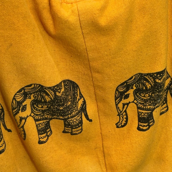 Bohemian Elephant Sling Shoulder Bag Crossbody 100% Cotton Made in Nepal - Picture 8 of 11